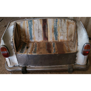 Reproduction Ambassador Car Sofa Reclaimed Wood Metal Frame Vintage Style Furniture Bulk Custom Orders - Product Image 2
