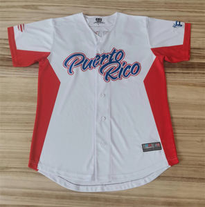 Maillot de baseball personnalisé pour hommes en gros, grande taille, respirant, séchage rapide, évacuation de l'humidité, logo et numéro imprimés par transfert thermique - Product Image 1