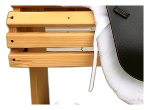 Selle d'entraînement de dressage équestre style anglais, aspect cuir, personnalisée, double arceau en bois, avec accroche en laiton pour l'entraînement - Product Image 6