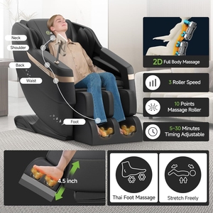 Silla de Masaje Corporal Completo 8D Zero Gravity, la Más Vendida, con Pedicura y Spa para Pies, Bomba de Calor y Función Musical Reclinable - Product Image 3