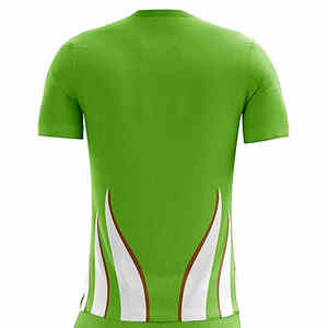 Uniforme de football pour jeunes à manches courtes, logo personnalisé, col rond, tissu respirant, polyester ajusté, toutes saisons, sublimé - Product Image 3