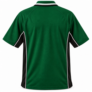 Custom Team Logo Workwear <b>Polo</b> <b>Shirt</b> <b>Mens</b> Short Sleeve Contrast Side Panels Button Placket Factory Staff Trade Uniform Wholesale - Product Image 2