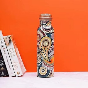 Botella de Agua de Cobre Puro con Diseño Antiderrames sin Juntas, Impresa a Color, para Hogar, Oficina y Viajes, Venta al por Mayor desde India - Product Image 4