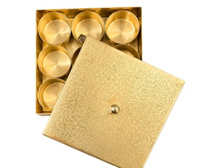 Kitchenware Antique Brass Eco-Friendly Durable Leak Proof Decorative <b>Spice</b> <b>Box</b> Storage Rack Spoon Set Kitchen Decor - Product Image 1