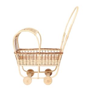 Adorable poussette en rotin pour poupées, jouet pour filles, poussette pour poupées, poussette pour enfants, vente en gros - Product Image 2