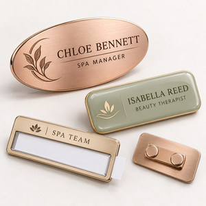 Placa de Identificación Personalizada para Personal Laboral, Etiqueta Metálica para Empleados con Logotipo Personalizado, Fabricante - Product Image 2