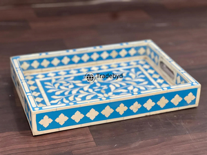 Bandeja Decorativa Premium con Incrustaciones de Hueso para Mesa de Comedor, por Tradebyd - Product Image 3