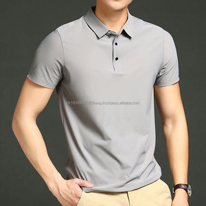 Camiseta de Verano para Hombre, Corte Ajustado, Transpirable, Color Sólido, de Moda, Secado Rápido, Informal, Camiseta de Negocios, Polo - Product Image 2