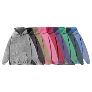 Sweat à capuche personnalisé pour hommes, 500 g/m² en molleton, coupe épaules tombantes, teint en pièce, pour les marques de mode américaines, fournisseur en gros - Product Image 2
