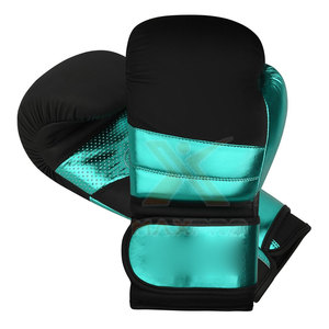 Gants de boxe d'entraînement en cuir véritable avec logo personnalisé, à doigts entiers, anti-humidité, fermeture auto-agrippante, pour jeunes, unisexe - Product Image 4