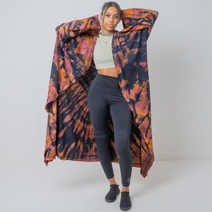 2025 nuevo vestido de Kimono Sexy Kimono largo bata verano Unisex Kimono mujeres altas vacaciones aspecto Tie Dye Kimono - Product Image 4