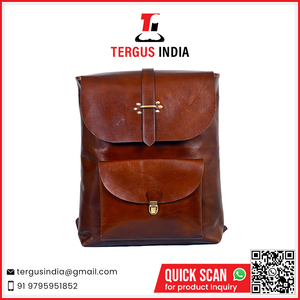 Sac à dos en cuir véritable sur mesure, unisexe, multi-usages, pour hommes et femmes - Product Image 2