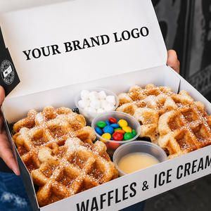 Custom Printing Foldable Bakery Dessert Pastry togo Food Grade Takeaway <b>Cookie</b> Cake Paper <b>Boxes</b> Donut Waffle Packaging Box - Product Image 4