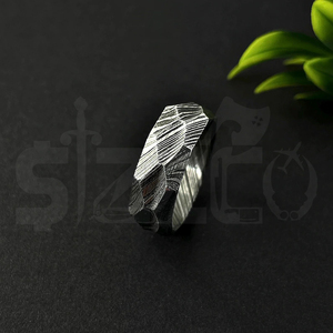 Hot Selling Handmade Damascus Steel <b>Ring</b> for Men Women Wedding Band Fashion Party <b>Ring</b> Custom Latest Design OEM Supplier - Product Image 4