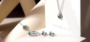 <b>Green</b> Moissanite Designer <b>Earrings</b> 4.5mm - GRA Certified Sterling Silver Glosbe & Co OEM ODM Customized Design Supplier - Product Image 2