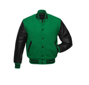 <b>Men's</b> Purple <b>White</b> Varsity <b>Jacket</b> Woolen Stand Collar Button Closure Preppy Style Autumn Outerwear - Product Image 4