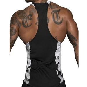 Camiseta sin mangas de camuflaje para hombre, cuello en V, de poliéster de secado rápido, informal, para entrenamiento. - Product Image 3