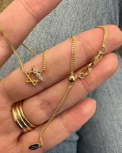 Star of David Geometric Religious Pendant 14K 18K <b>Solid</b> Real Gold Custom Lab Grown Diamond Chain <b>Necklace</b> Wholesale Manufacture - Product Image 4