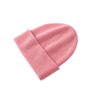 Best Quality Warm Winter Unisex <b>Beanie</b> Caps Light Pink Color Outdoor Style Windproof Quick Dry 100% <b>Wool</b> Outdoor Use - Product Image 1