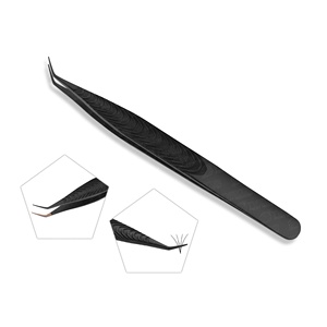 Pinzas curvas ergonómicas para recoger e injertar pestañas de larga duración Use herramientas de belleza con un mejor agarre - Product Image 3