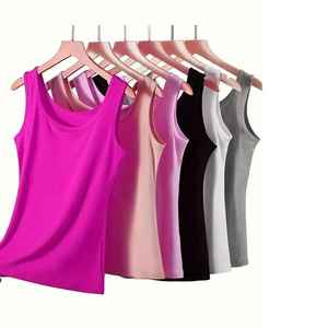เสื้อกล้ามครอปคอไขว้สำหรับผู้หญิง สีพื้น ระบายอากาศได้ดี เหมาะสำหรับโยคะและออกกำลังกาย - Product Image 5