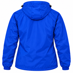 Royal Blue <b>Women</b> Hooded <b>Windbreaker</b> <b>Jacket</b> Half Zip Pullover Long Sleeve Embroidered Letter Design Lightweight Outdoor Sports - Product Image 4