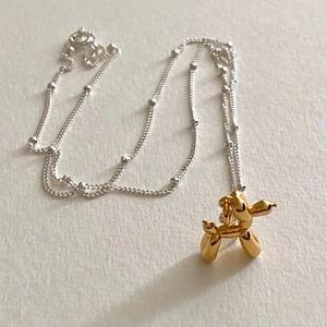 French Retro Metal Balloon Dog Pendant <b>Necklace</b> for Women Korean Personality Simple Versatile Temperament <b>Fine</b> Neck <b>Chain</b> - Product Image 3