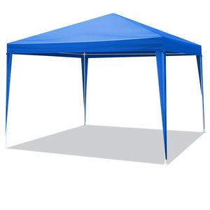 10FT X 10FT Blue Waterproof Outdoor <b>Canopy</b> Patio <b>Tent</b> for Wedding BBQ Cater Parties-Fabric Gazebo - Product Image 4
