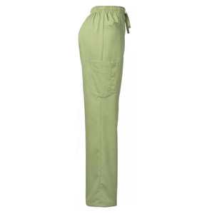 Ensemble de tenue médicale pour femmes, haut à col en V à empiècements, pantalon jogger, taille yoga, col montant, manches courtes, en toile, pour hôpital - Product Image 3