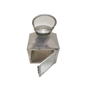 Home Decor Large Iron Glass Lanterns <b>Black</b> Metal Wedding <b>Candelabra</b> Lantern for Indoor and Outdoor Decoration - Product Image 3