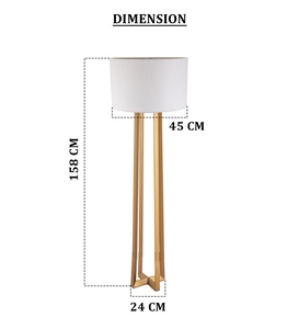 Luxury Floor Lamp OEM ODM Wholesale Factory Price Decorative Modern Home <b>Lighting</b> Minimalist Metal Base Fabric <b>Shade</b> Removable - Product Image 2
