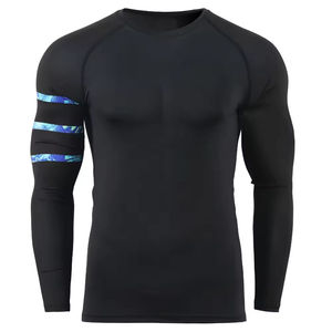 Custom Digital Print Breathable Quick Dry Rash Guard Men Spandex UV Protection Surfing Diving BJJ MMA <b>Gym</b> <b>Compression</b> <b>Shirts</b> - Product Image 1