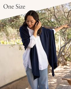 Ladies Cashmere Lightweight Striped Cape Style <b>Shawl</b> <b>Wrap</b> Soft Long Scarf for Winter Travel Office Party and Casual Wear - Product Image 4
