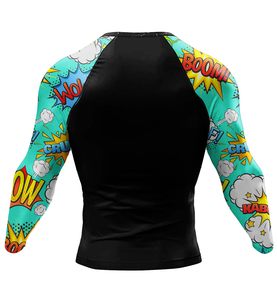 Maillot de bain Rashguard à manches longues sur mesure en polyester par sublimation, protection UV, vente en gros OEM, usine OEM en gros - Product Image 3