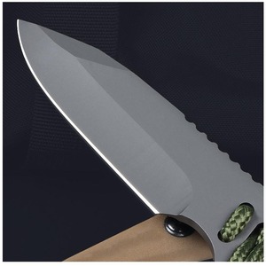 Cuchillo de Cocina de Acero de Damasco con Hoja Recta y Punta de Lanza, con Mango de Madera - Product Image 3