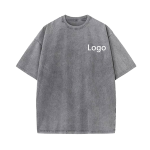 Best Quality Factory Price Men's Oversized T Shirt Acid Washed 100% Cotton Heavy <b>weight</b> Custom Printed Logo <b>Blank</b> T-Shirt - Product Image 5