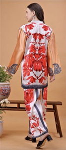 Ensemble coordonné deux pièces pour femmes, confortable, écologique, respirant, ensemble Kurti et pantalon assorti, tenue décontractée élégante pour toutes les saisons - Product Image 3