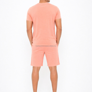Ensemble t-shirt et short pour hommes, décontracté, deux pièces, été, confortable, minimaliste, vêtements de sport, respirant, léger - Product Image 2
