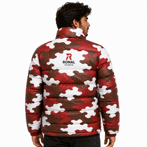 Veste matelassée à capuche pour homme, de haute qualité, personnalisée, OEM, imprimée, en crochet, imperméable, respirante, grande taille, coupe ajustée, logo personnalisé, décontractée - Product Image 4