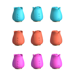 Rose Silicone Vibrator 10 Frequency Waterproof USB Rechargeable Massager for Personal Care - Product Image 3
