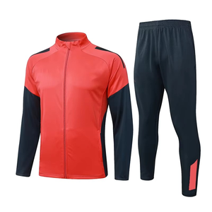 Conjunto Deportivo Chicago Fire FC para Hombre, Rojo Marino, Logotipo Frontal Sólido, Cierre de Cremallera, Manga Larga, Material de Poliéster de Secado Rápido, para Otoño - Product Image 1