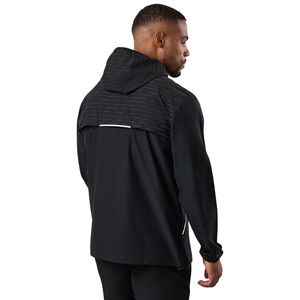 Mens Black <b>Reflective</b> Woven Hooded <b>Jacket</b> Lightweight Full Zip Windbreaker <b>Running</b> Training Outdoor Sportswear Coat - Product Image 6