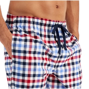 Pantalon de pyjama en flanelle pour homme, confortable, motif à carreaux tendance, 100 % coton, respirant, séchage rapide, grande taille - Product Image 3