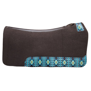 Tapis de selle Western haut de gamme en feutre avec fond imprimé, dos renforcé en cuir, confortable et absorbant les chocs - Product Image 5