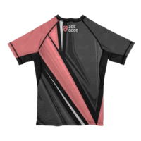 Maillot de protection à manches courtes pour hommes, vêtements de sport en Spandex/Polyester pour BJJ, pour adultes, avec découpe automatique
