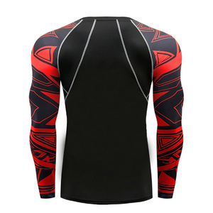 Custom Sublimation Gym Rash Guard <b>Compression</b> Workout Shirt Quick Dry Fitness Training Top for Men Athletic Performance Wear - Product Image 2