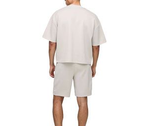 Nuevo conjunto de verano para hombre, conjunto informal de dos piezas, camisa de manga corta, combinación de pantalones cortos, tela suave y transpirable, cómoda para el gimnasio - Product Image 4