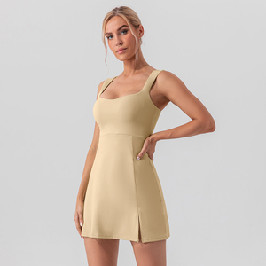 Camisola Sexy Ligera y Transpirable para Mujer, Vestido Deportivo de Tenis, Nuevo Estilo Frontal, Color Sólido, para Golf, Yoga y Actividades al Aire Libre, con Logo - Product Image 4