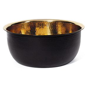 อ่างแช่เท้าทองแดงแท้สำหรับร้านเสริมสวย ดีไซน์ลายตอก สวยงาม - Product Image 6