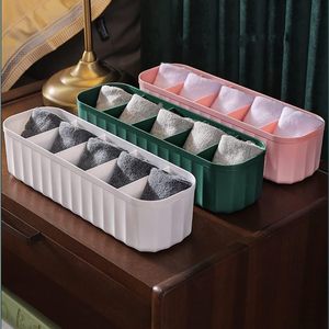 Zenara Modern Minimalist Rectangle 5-Layer Multi Grid PP Durable Waterproof Lightweight Breathable Injection <b>Drawer</b> Organizer - Product Image 3